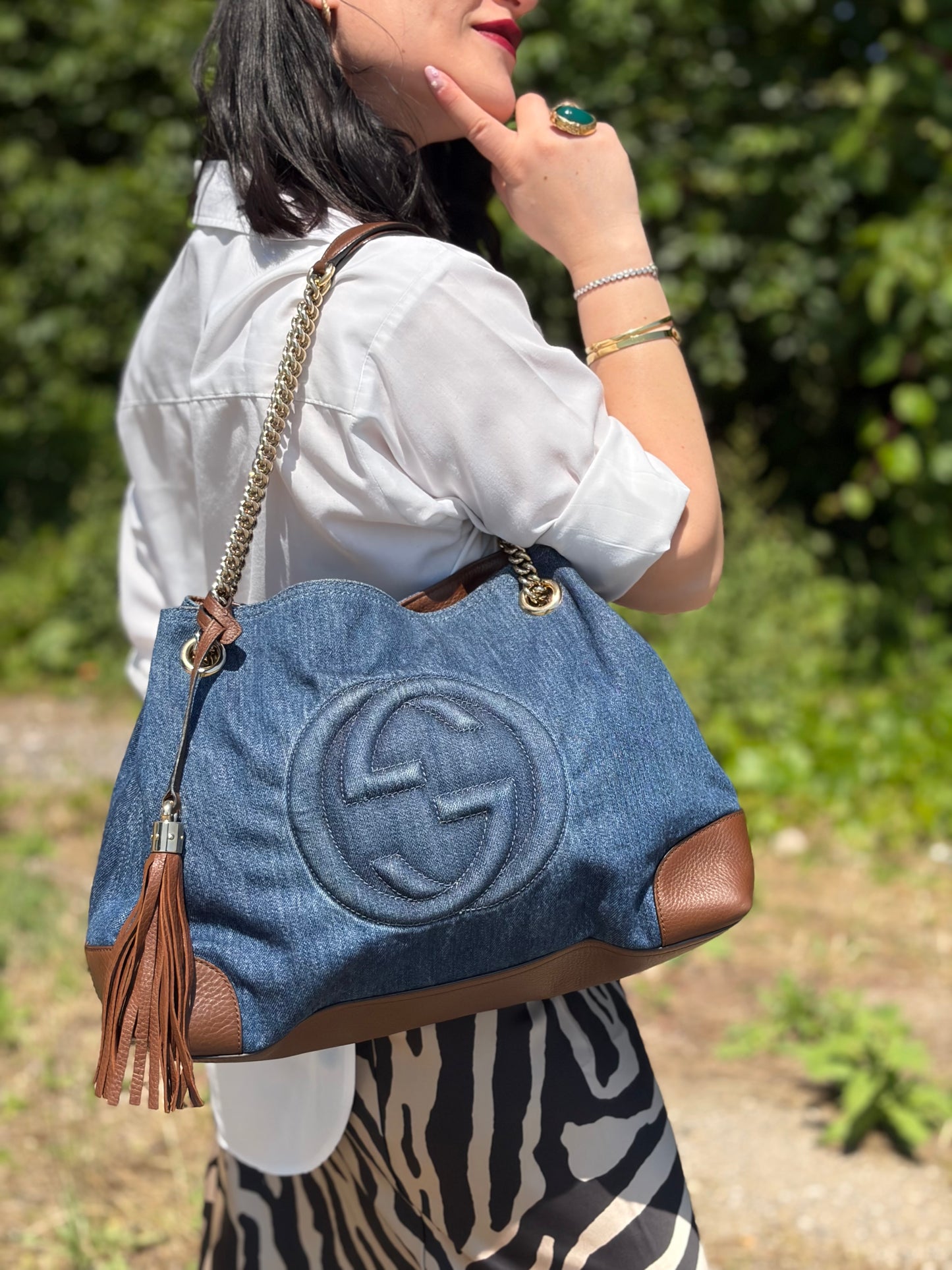 Borsa Gucci Soho denim