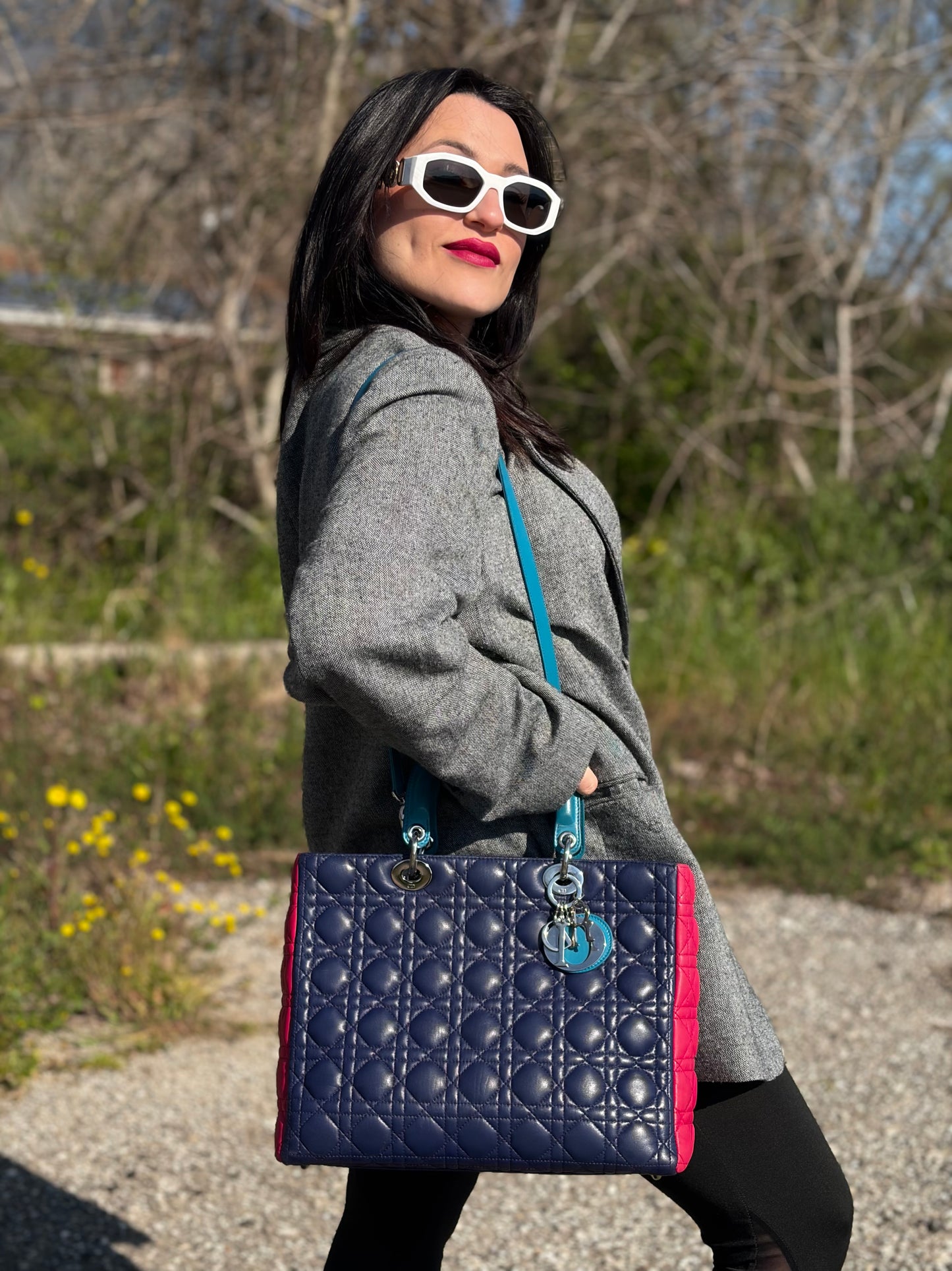Borsa Christian Dior Lady Tricolor