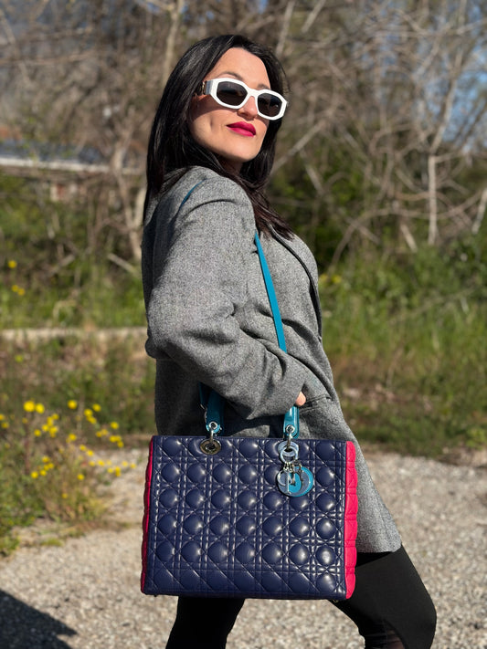 Borsa Christian Dior Lady Tricolor