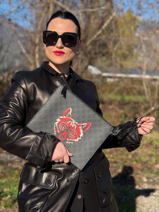 Pochette Gucci GG lupo