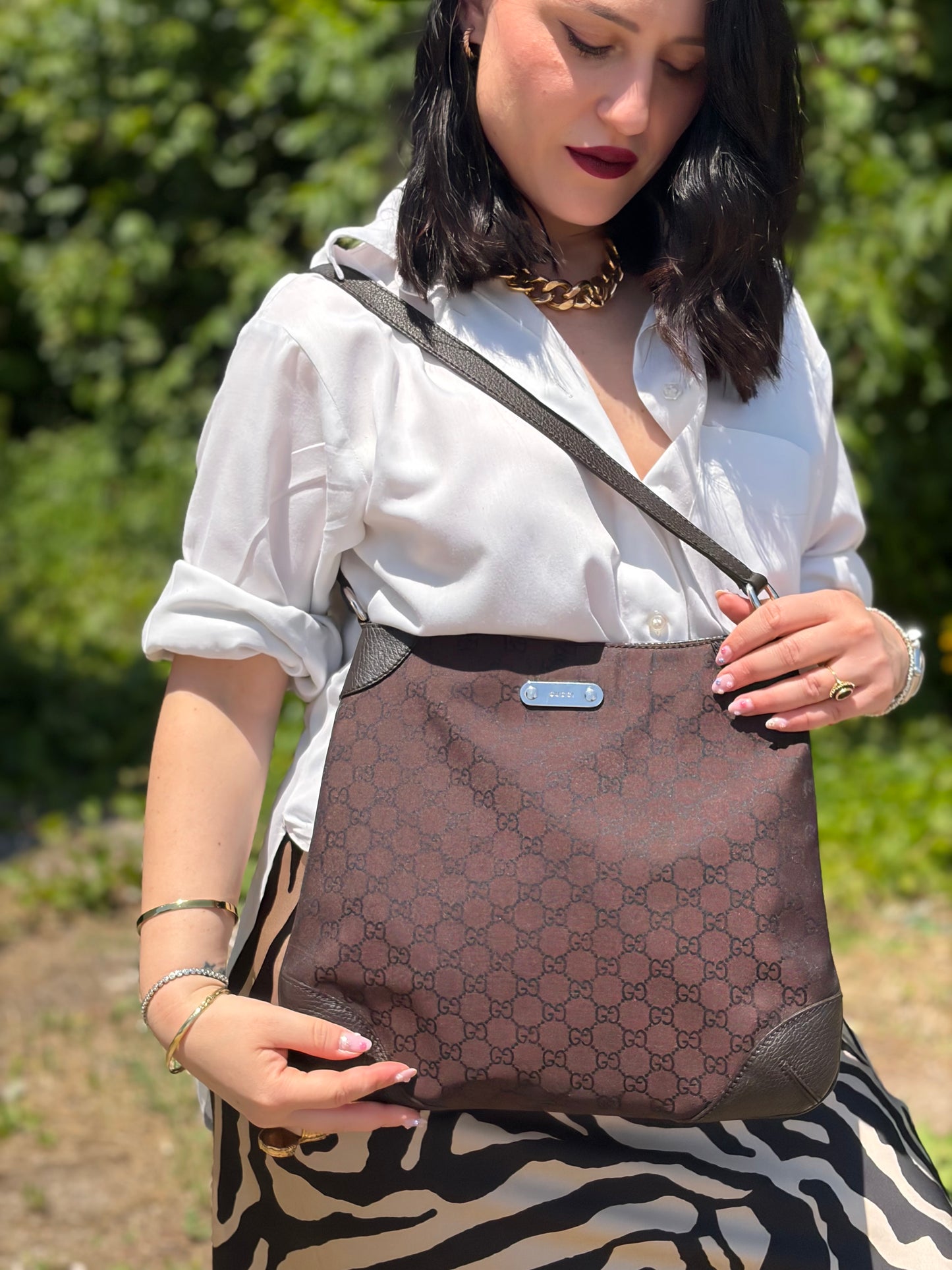 Borsa Gucci GG marrone