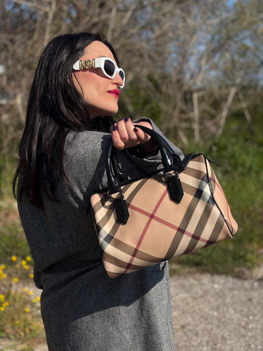 Bauletto Burberry tartan beige