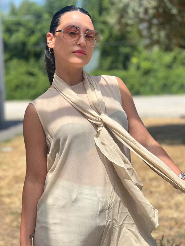 Chemise in seta Max Mara con stola tg 42