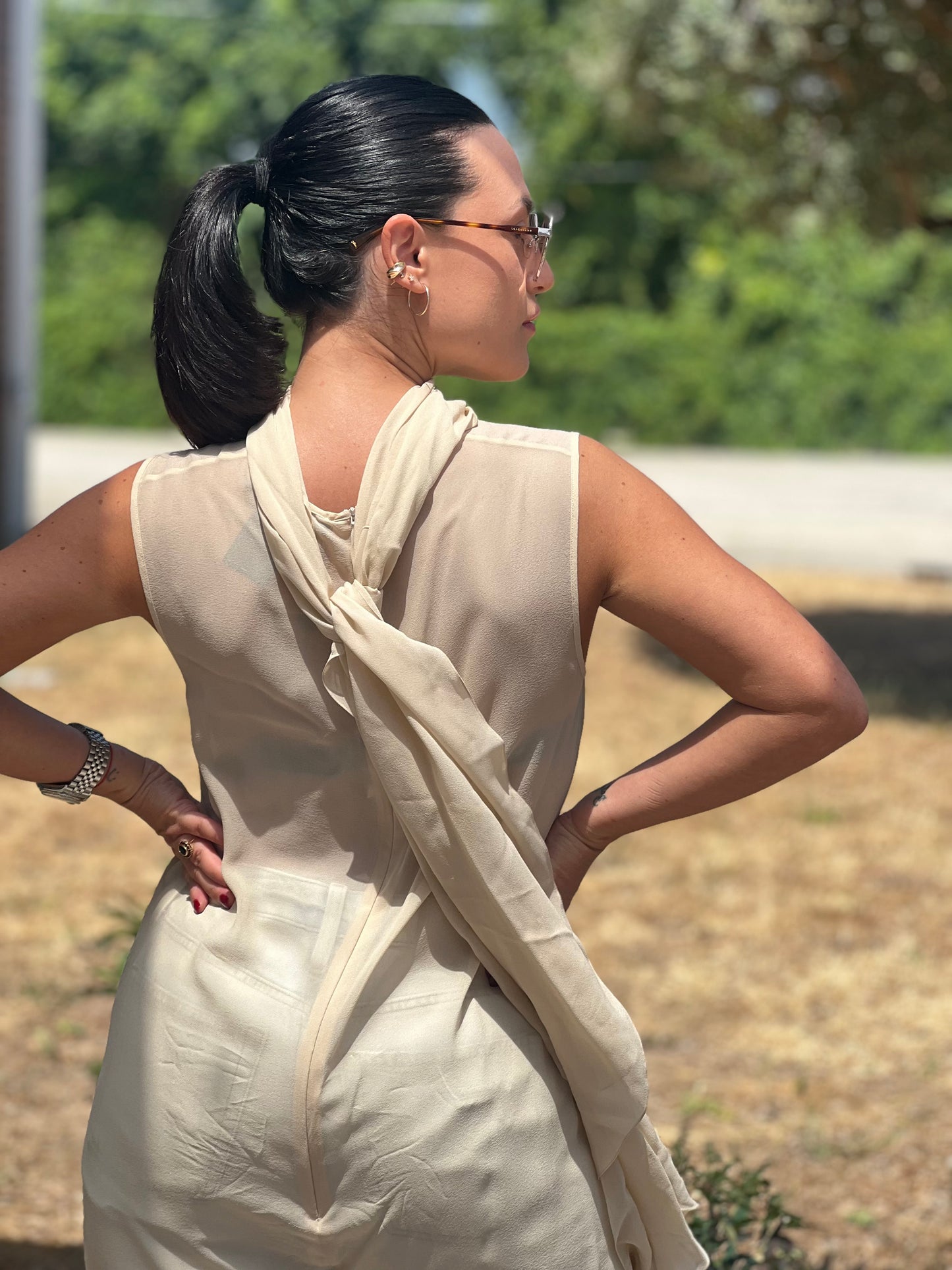 Chemise in seta Max Mara con stola tg 42