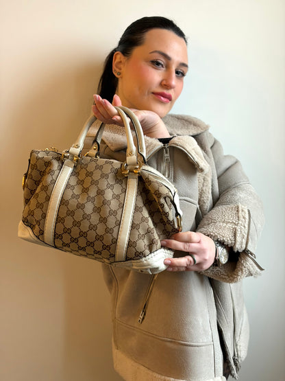 Bauletto Gucci GG beige
