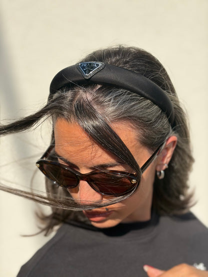 Cerchietto Prada nylon nero