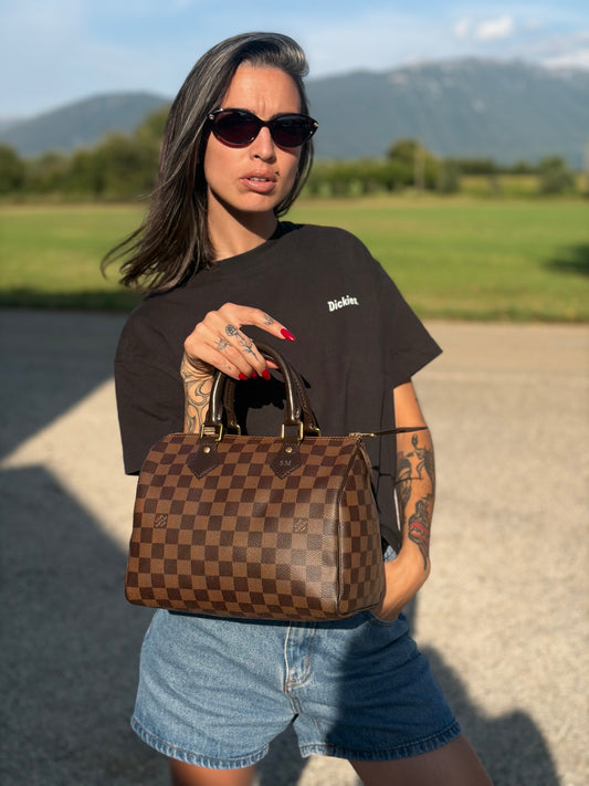 LV Speedy 25 Damier Ébène personalizzato