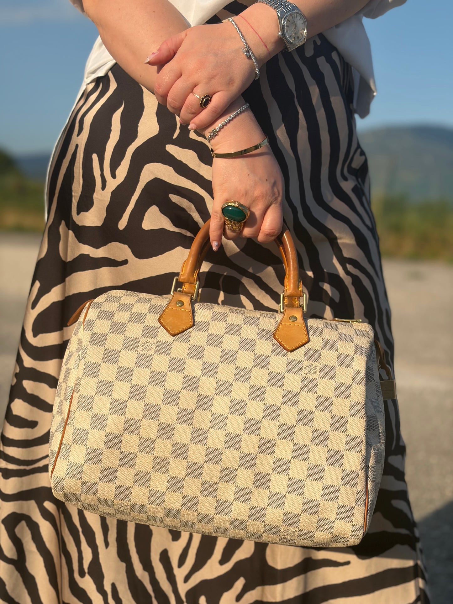 Speedy 30 Damier Azur Louis Vuitton