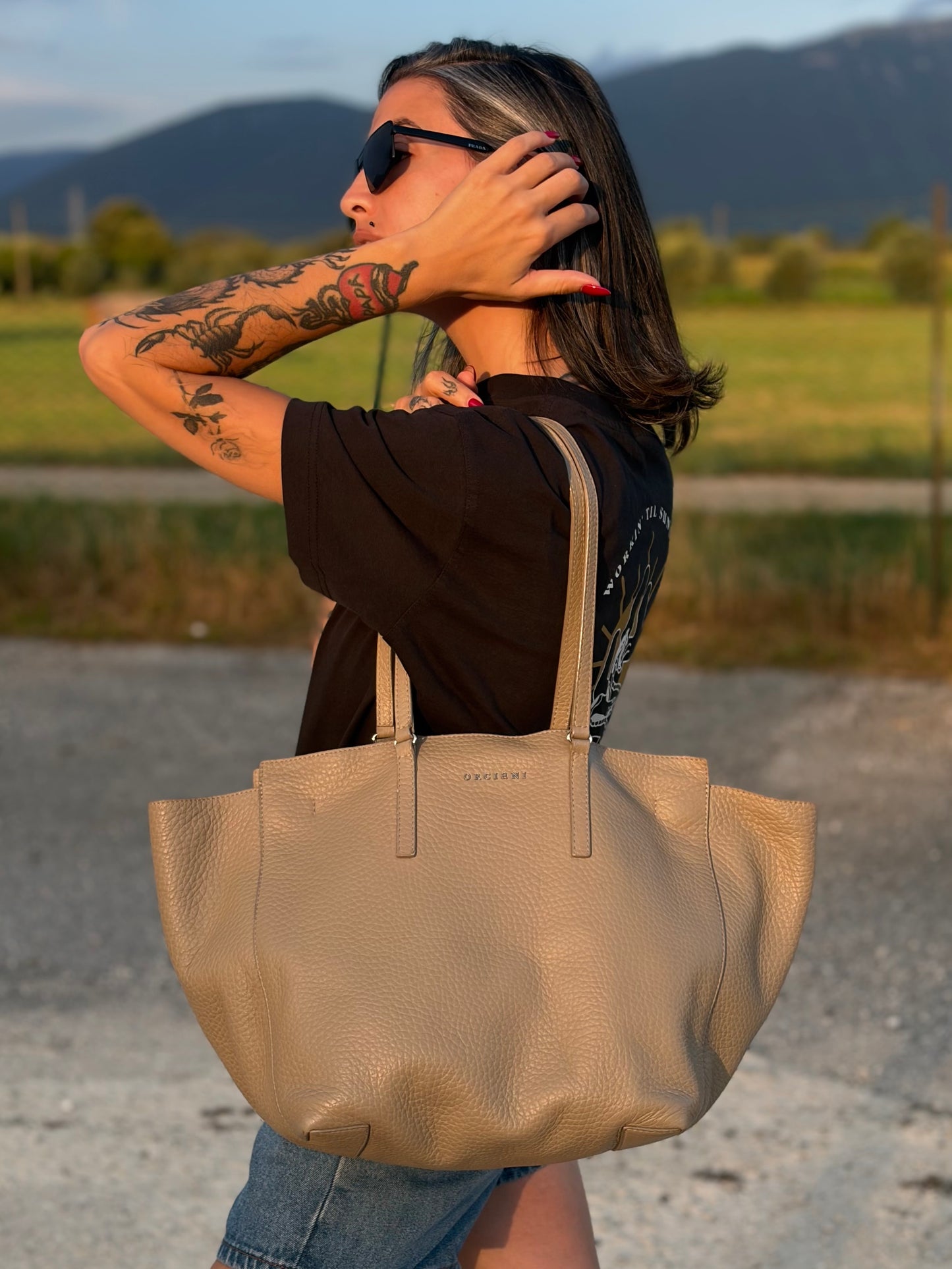 Shopper Orciani Ava greige