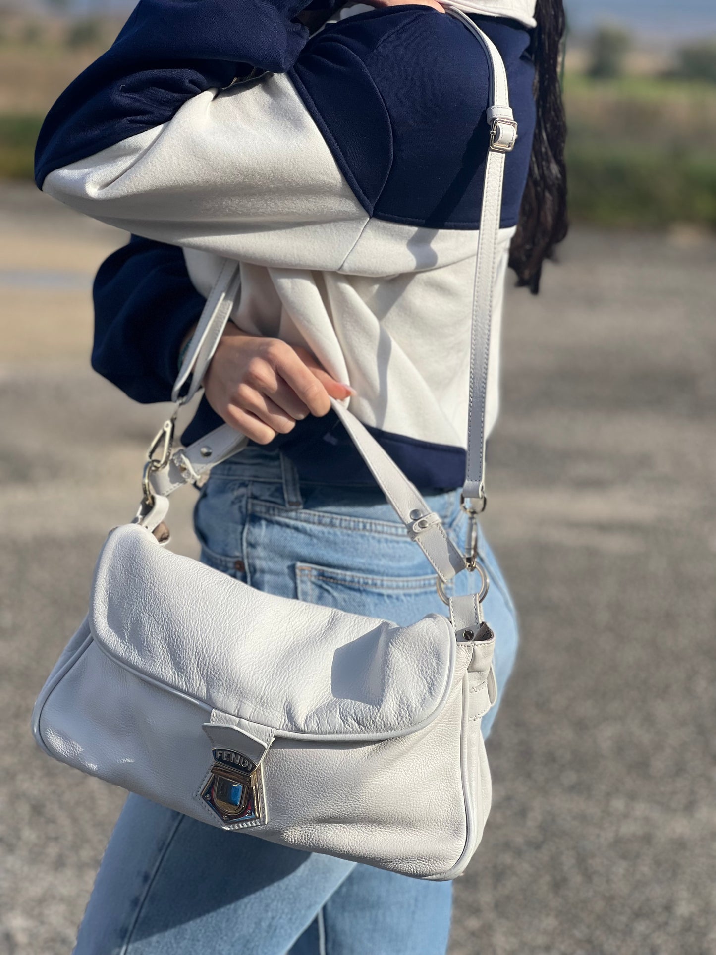 Tracolla Fendi bianca