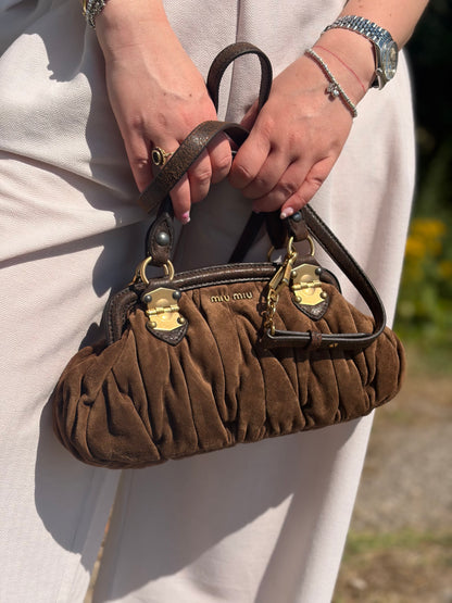 Satchel Miu Miu marrone