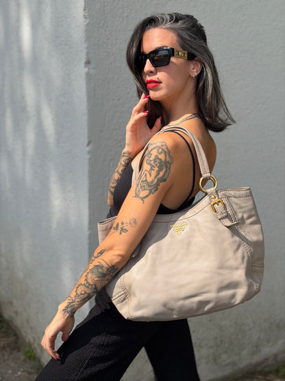 Shopper Prada taupe