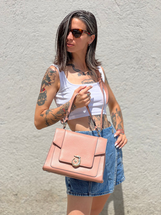 Borsa Satchel Trussardi rosa