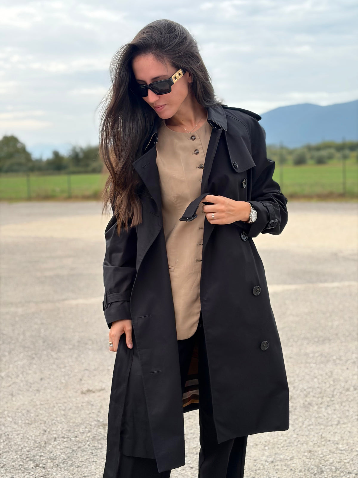 Trench Burberry nero TG. 42