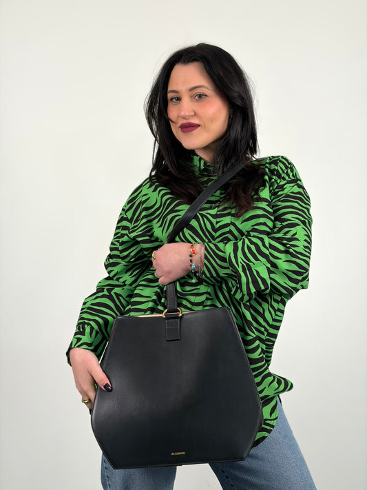 Borsa a spalla Jil Sander nera