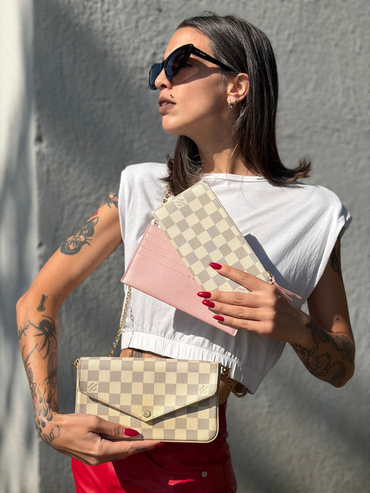 Tracolla Félicie Louis Vuitton Damier Azur