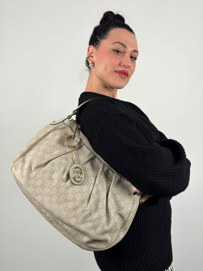 Borsa Sukey Gucci Guccissima avorio