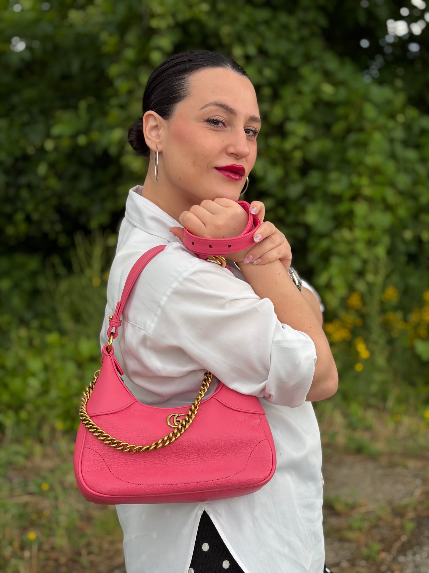 Aphrodite Small Shoulder Bag rosa Gucci