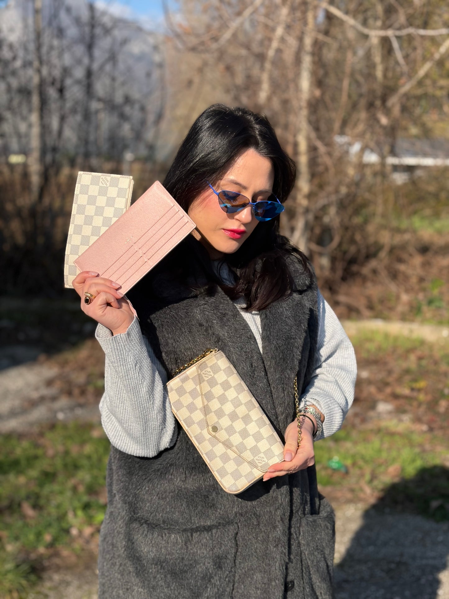 Pochette Felicie Damier Azur Louis Vuitton