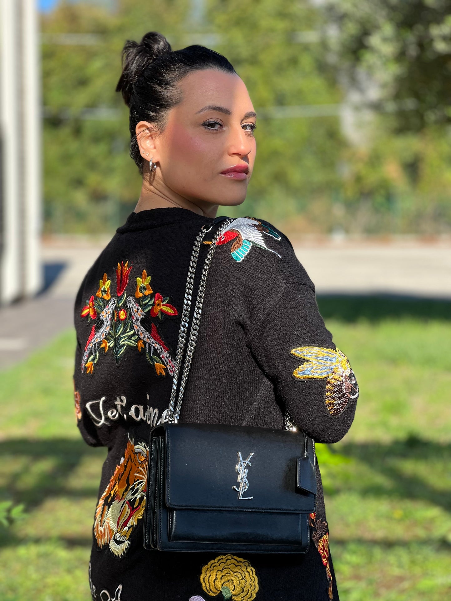 Borsa Sunset Medium Saint Laurent in pelle