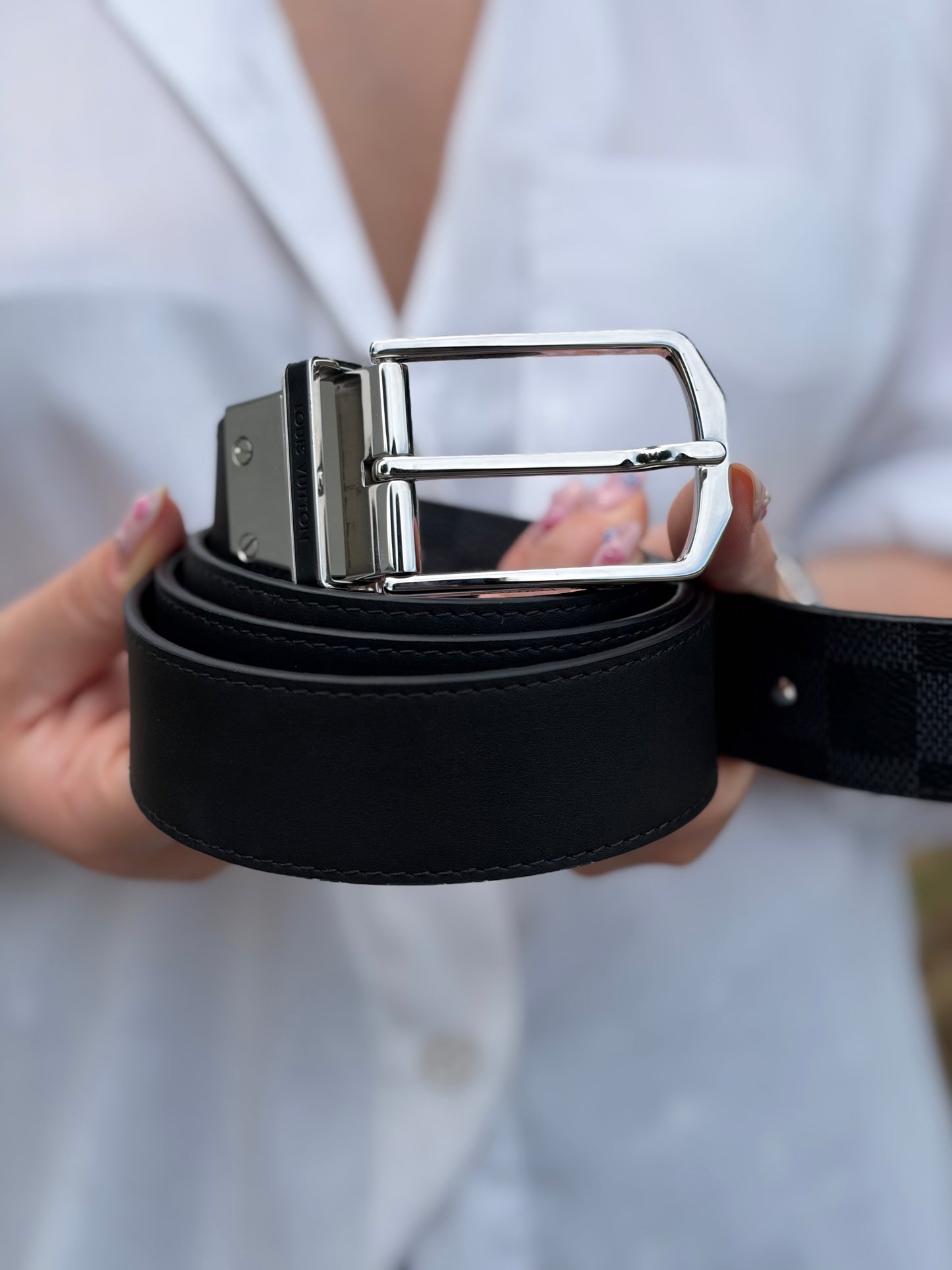 Cintura Louis Vuitton tg. 52 reversibile