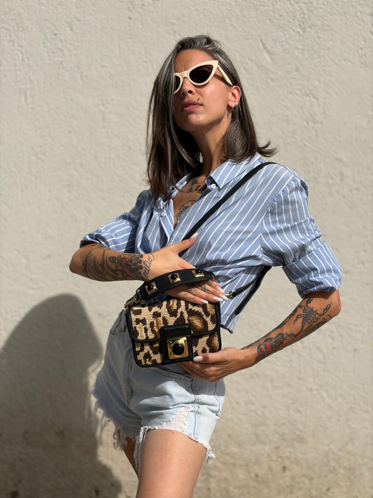 Borsa Etro Crown Me animalier