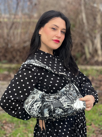 Borsa Balenciaga Le Cagole Graffiti small