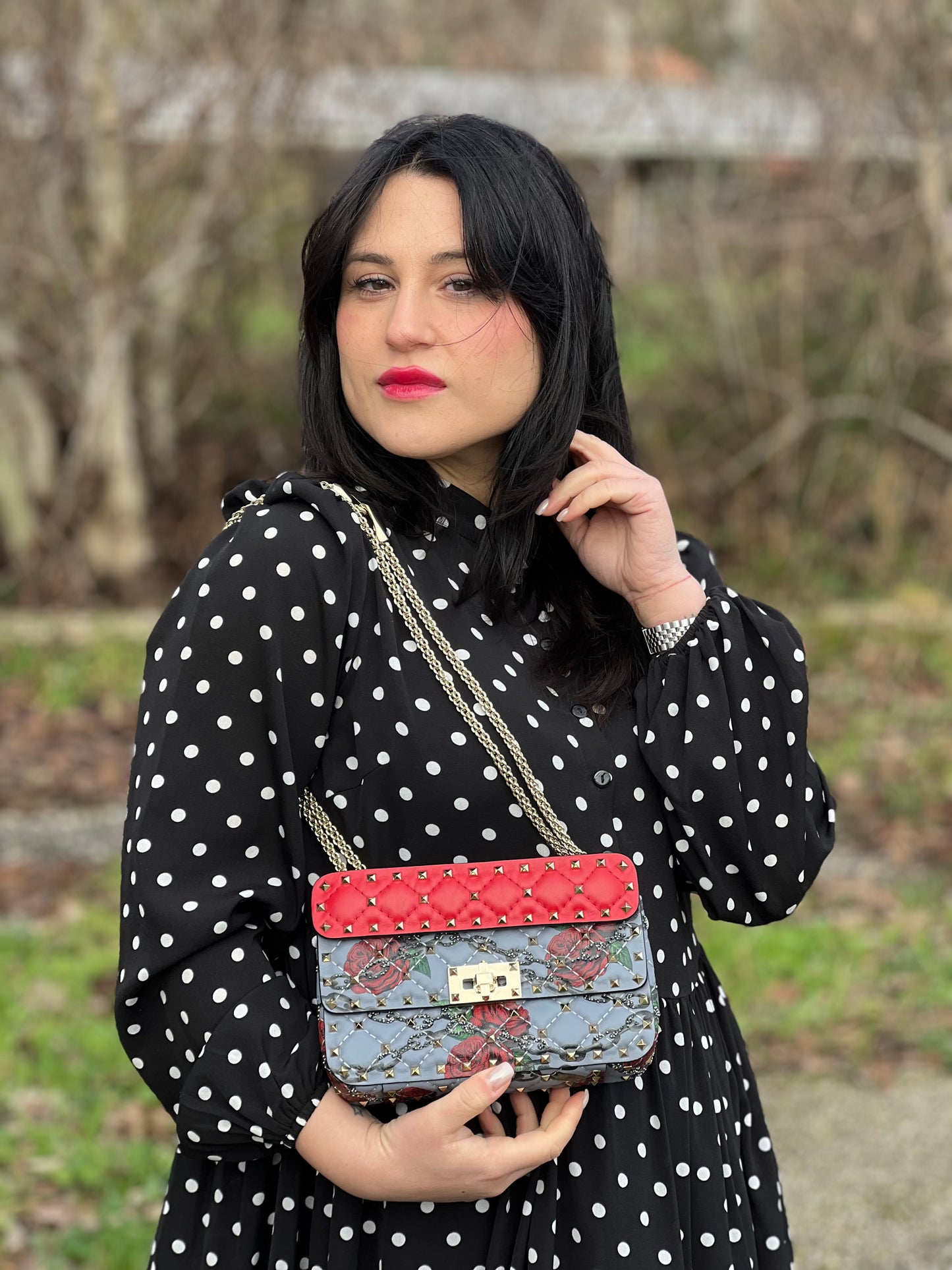 Borsa Rockstud Spike rose Valentino Garavani