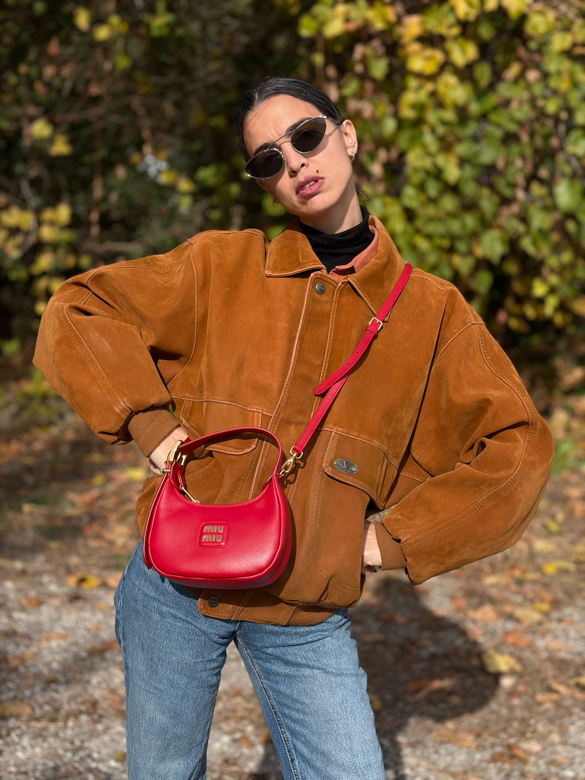 Hobo Miu Miu rossa (pelle, rosso) – foto 2 di 11