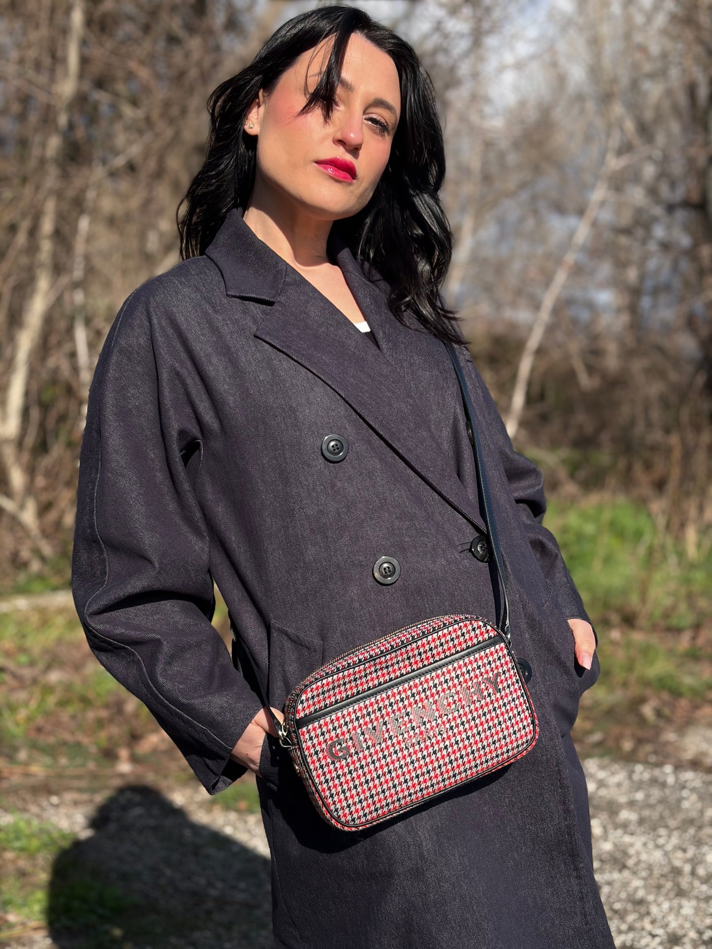 Tracolla Givenchy Bond Houndstooth