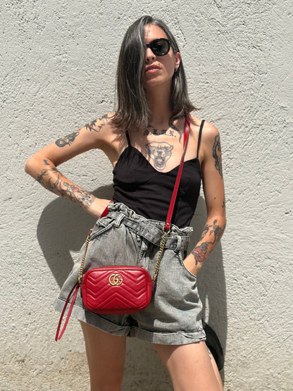 Camera bag Gucci Marmont misura mini rossa