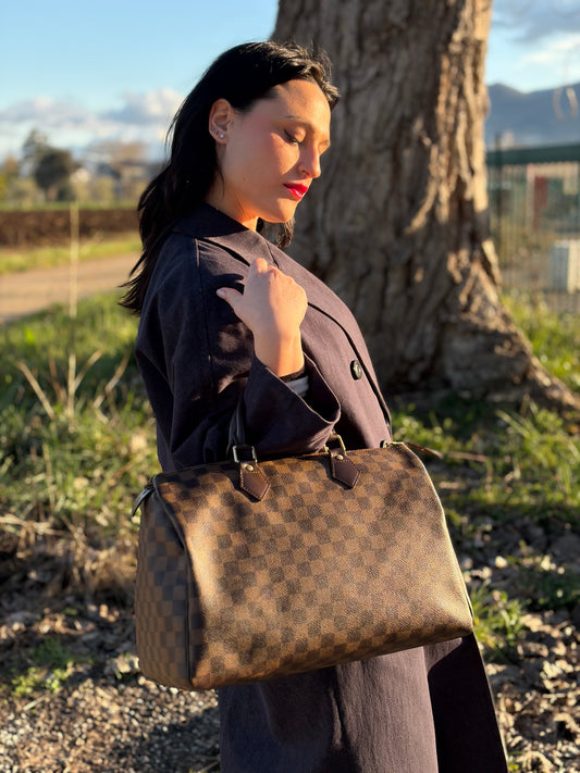 Speedy 35 Damier Ébène Louis Vuitton