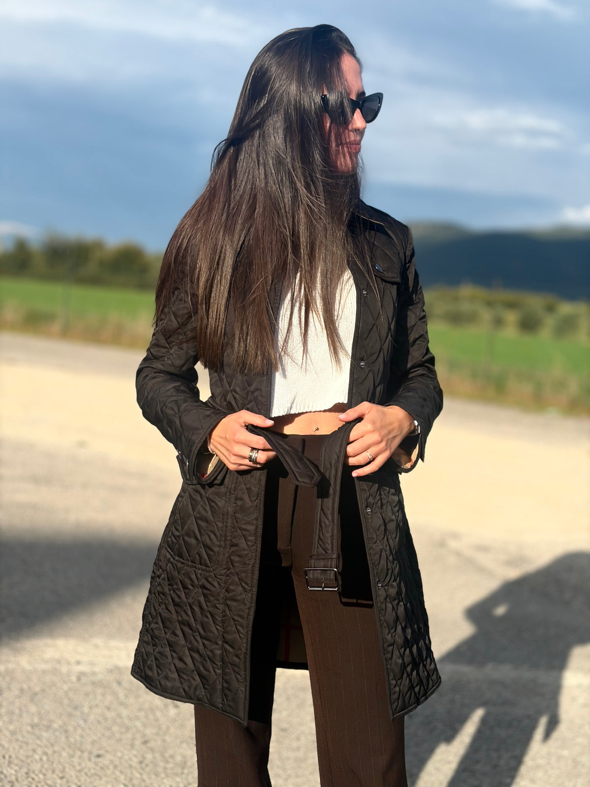 Piumino lungo Burberry TG. S