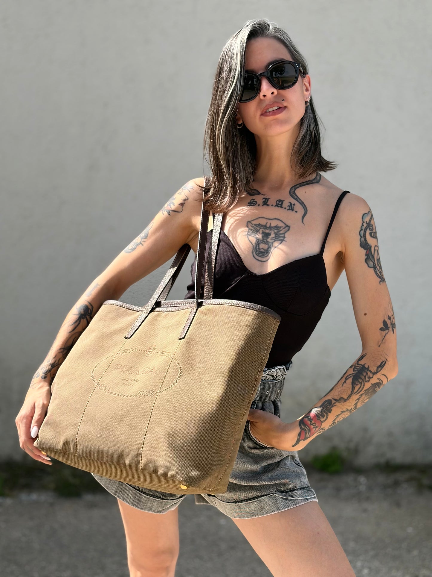 Shopper Jacquard Prada