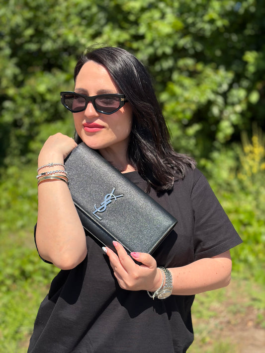 Pochette Kate Saint Laurent nera