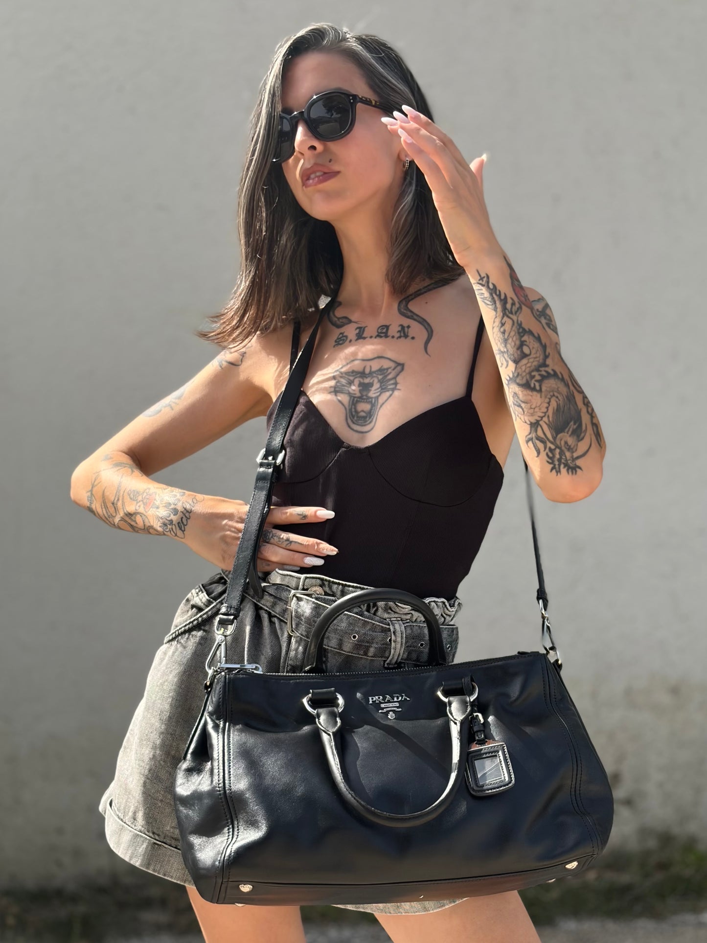 Satchel Prada nera