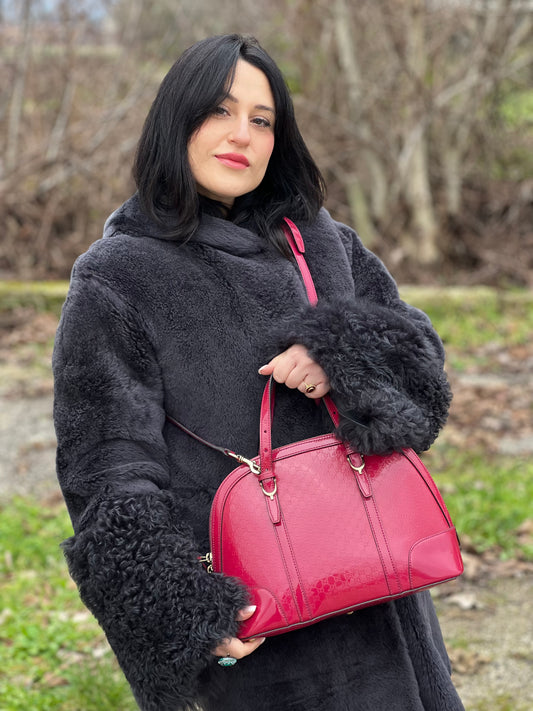 Borsa Satchel Gucci Microguccissima