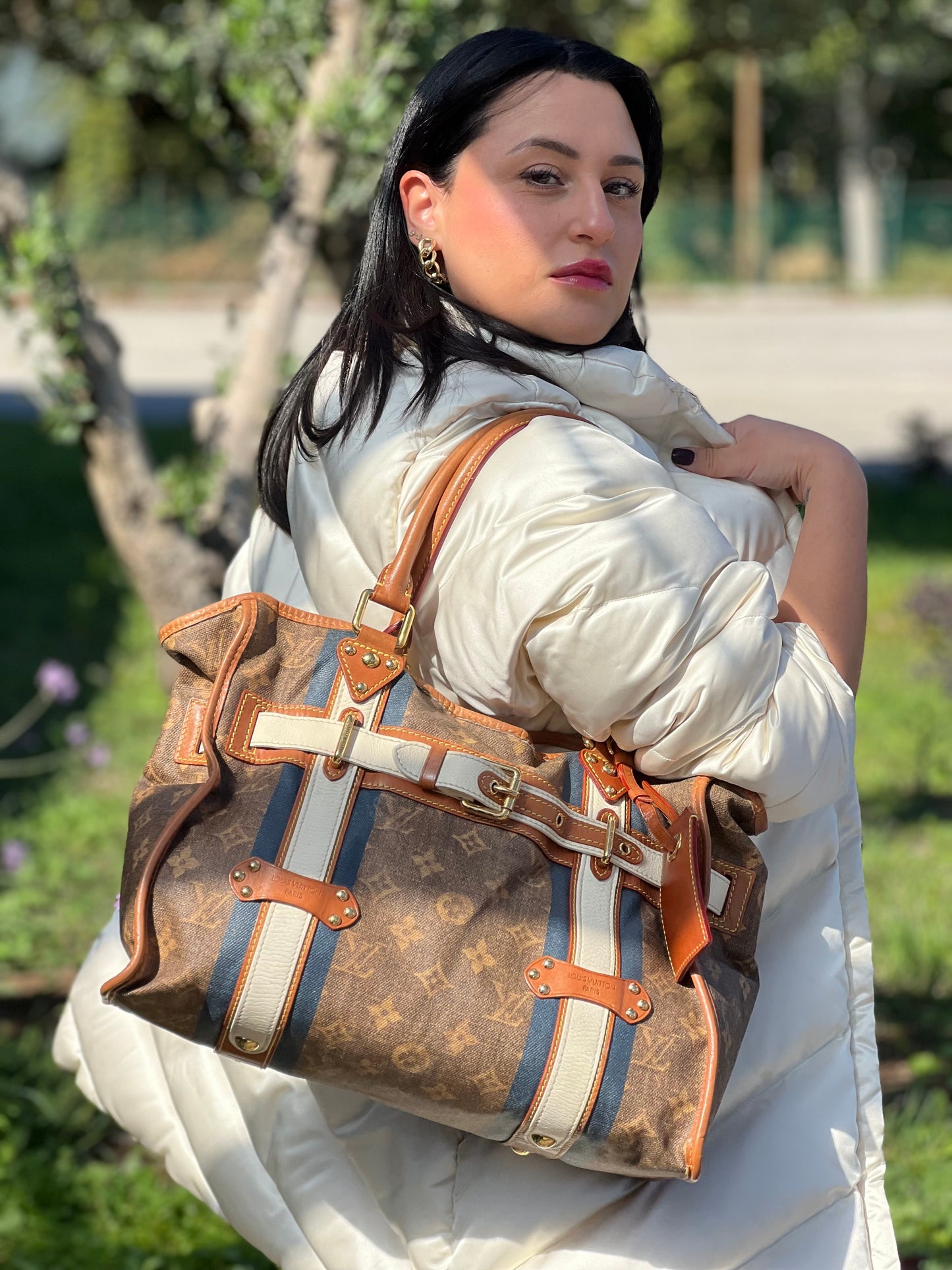 Borsa Tote Tisse Rayures Louis Vuitton