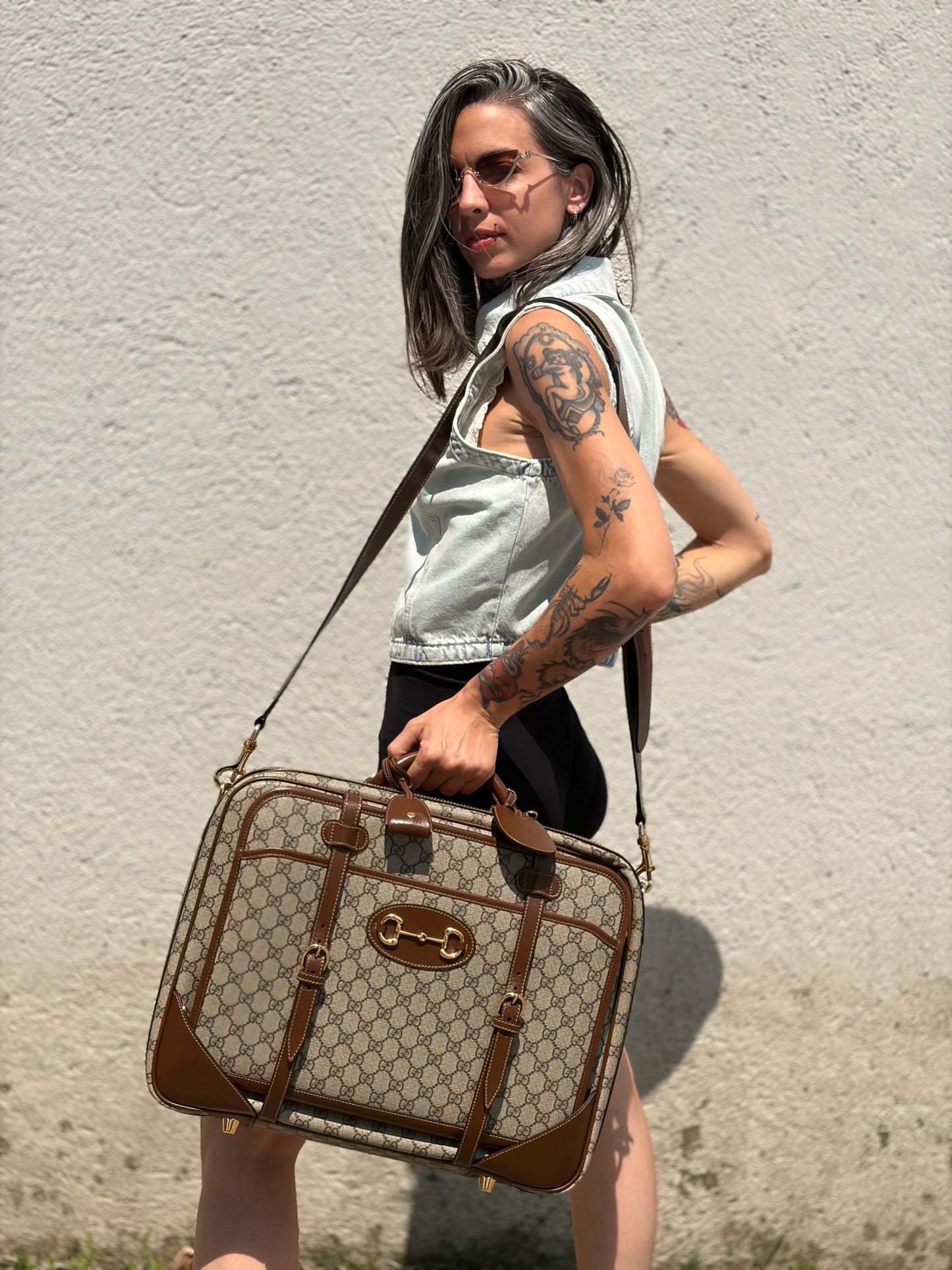 Borsa da viaggio Gucci Horsebit
