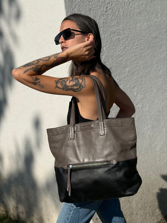 Shopper Miu Miu bicolore