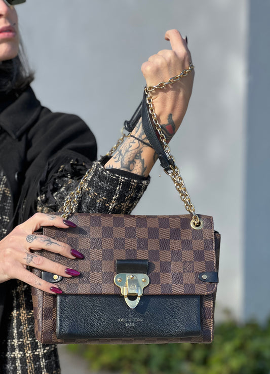 Borsa Vavin Damier Ébène PM Louis Vuitton