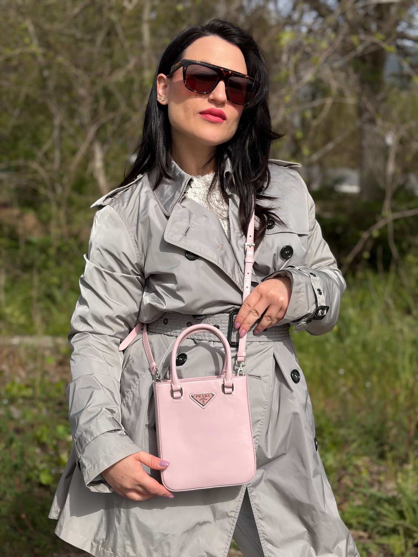 Mini tote Prada con tracolla