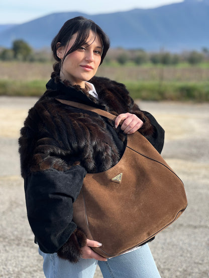 Hobo Large Prada marrone