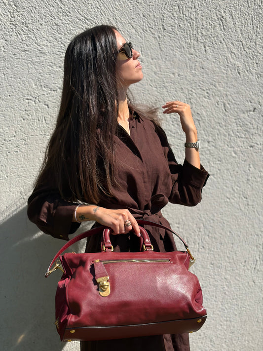 Satchel Prada bordeaux