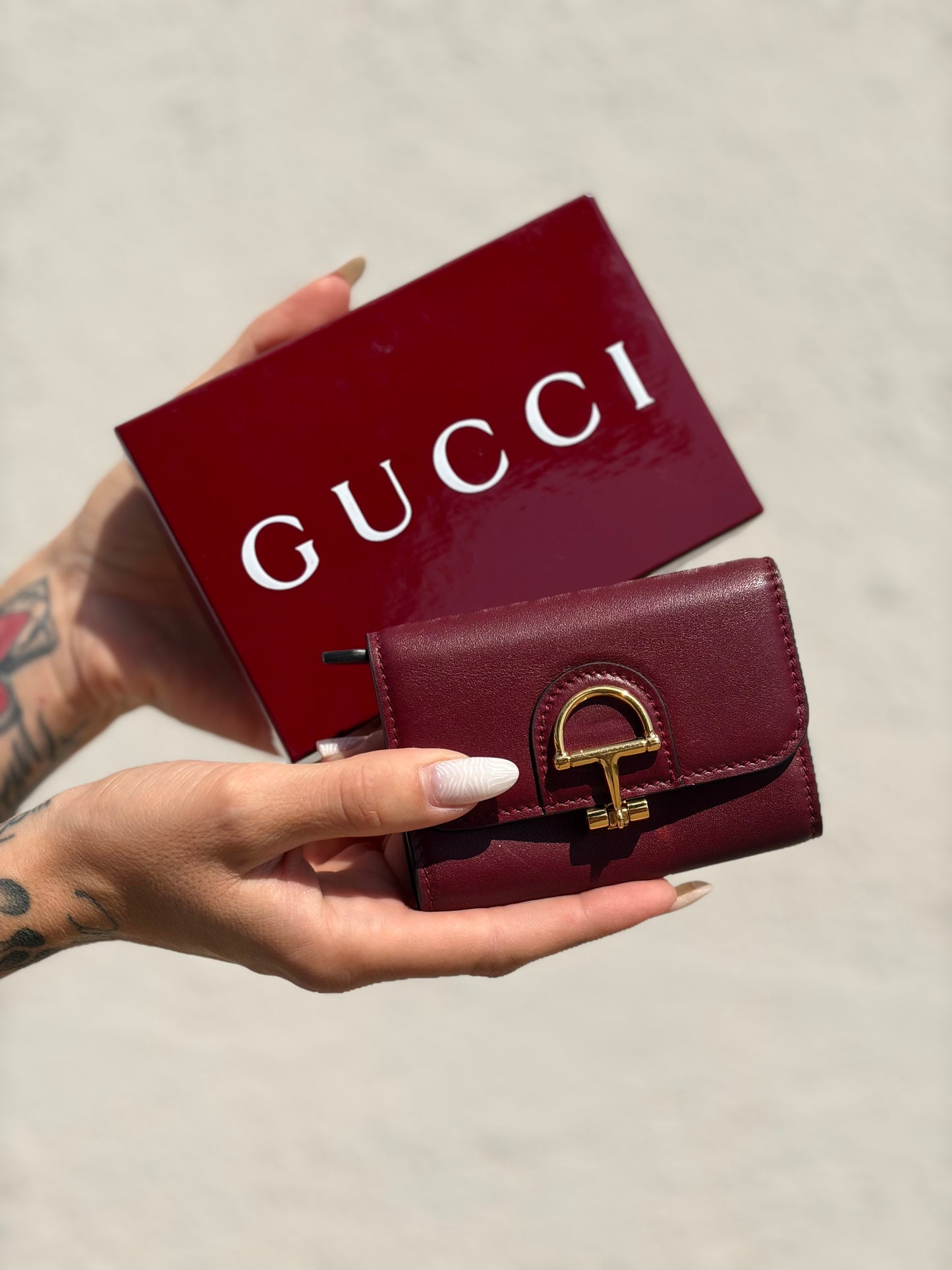 Portafoglio Gucci bordeaux