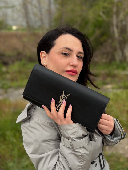 Pochette Kate Saint Laurent nera