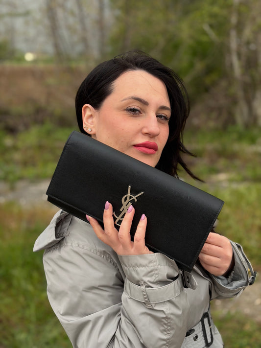 Pochette Kate Saint Laurent nera