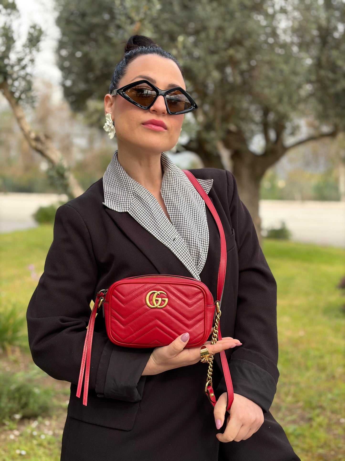Camera bag Gucci Marmont misura mini rossa