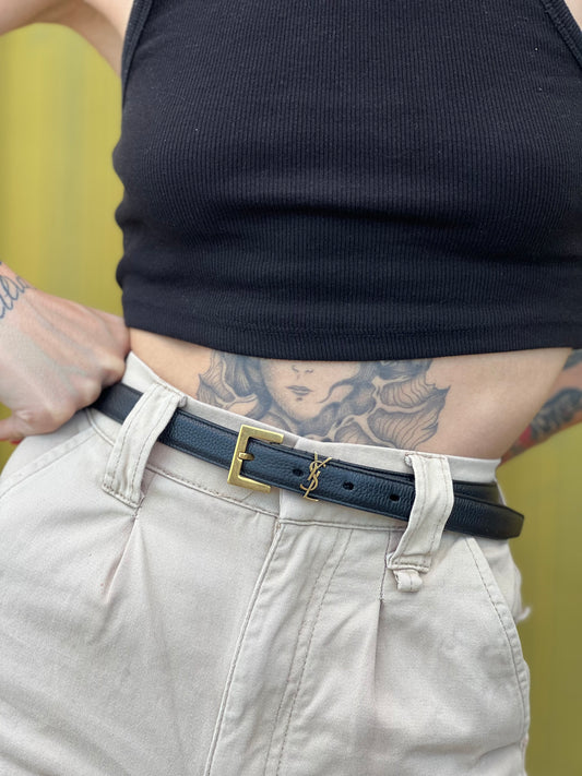 Cintura Cassandre Saint Laurent nera Tg. 36