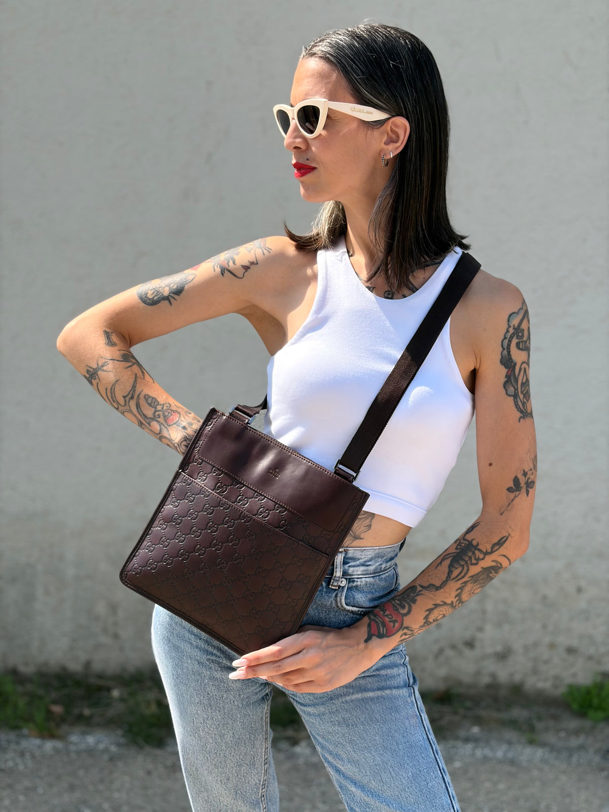 Tracolla Gucci Guccissima